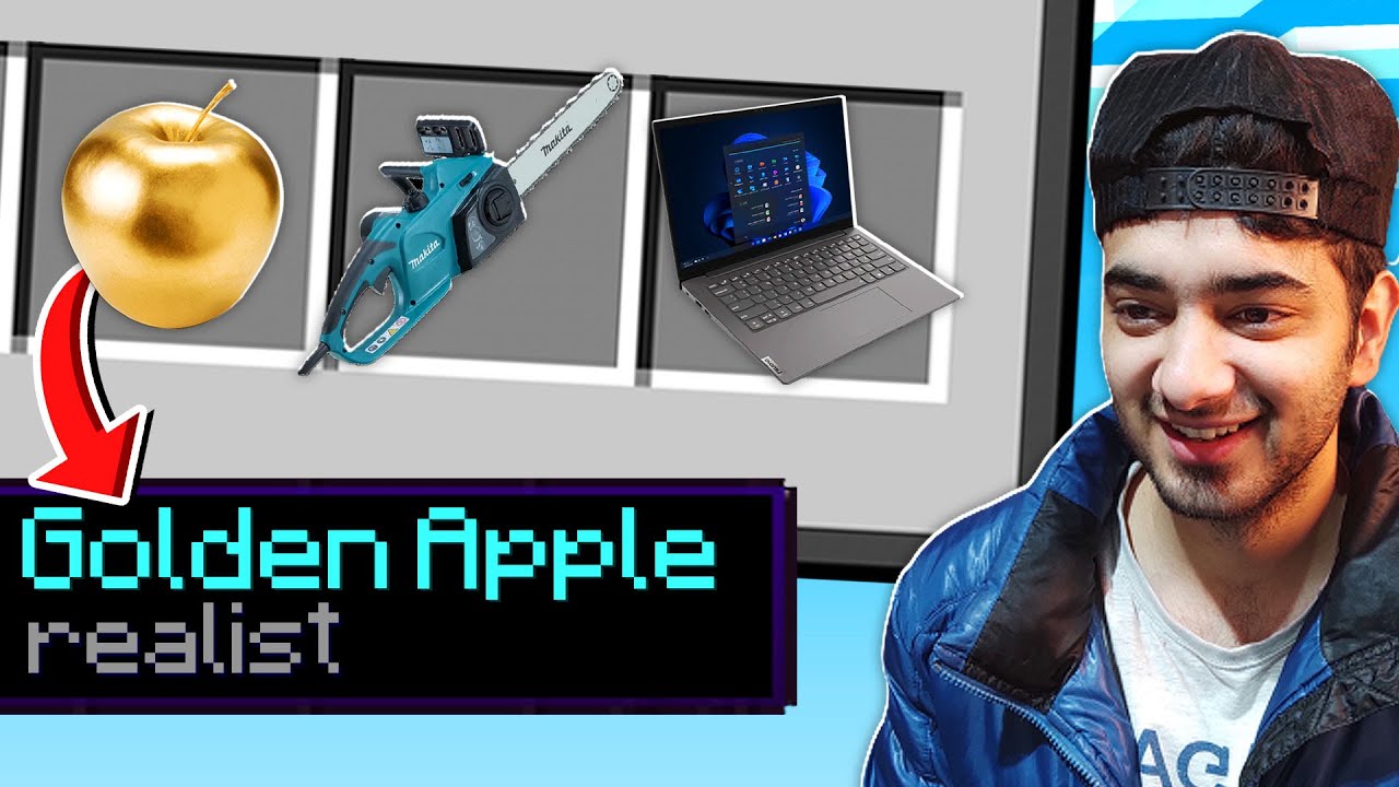 Minecraft But There Are Realistic Items Minecraft videos