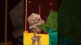 Minecraft when a Skeleton shoots a Zombie #shorts