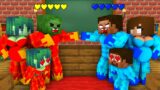 Monster School : FIRE ZOMBIE GIRL and ICE HEROBRINE BOY LOVE CURSE – Minecraft Animation
