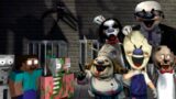 Monster School : ICE SCREAM FAMILY & GRANNY HORROR CHALLENGE RIP ENDERMAN  – Minecraft Animation