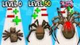 Monster School: Spider Giant Rush Run GamePlay Mobile Game Runner Max Level – Minecraft Animation