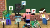 Monster School : The Bicycle Racing Challenge – Funny Story – Minecraft Animation