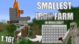 Most Easy And Smallest IRON FARM In MINECRAFT 1.16!