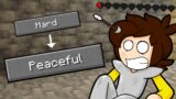 Switching to Peaceful Mode in Minecraft (Animated #shorts)