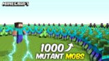 1000 Mutant Mobs vs Herobrine in Minecraft | Mob Battle Minecraft