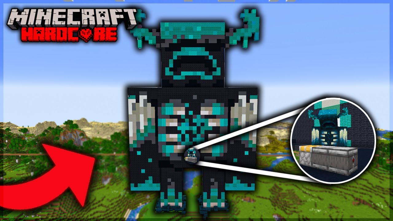 I BUILD A GIANT WARDEN STATUE in Minecraft Hardcore (Hindi) - Minecraft ...