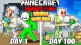 I Survived 100 DAYS as an IRON GOLEM in HARDCORE Minecraft!