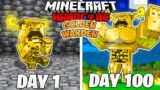 I Survived 100 Days as a GOLDEN WARDEN in HARDCORE Minecraft