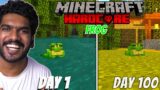 I survived 100 days as a Frog in Minecraft Hardcore.