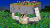 Iron Golem Titan saves the Village from the Zombie Apocalypse Minecraft House Challenge