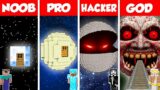 Minecraft Battle: NOOB vs PRO vs HACKER vs GOD: MOON PLANET HOUSE BASE BUILD CHALLENGE / Animation