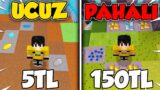 Minecraft'ta UCUZ vs PAHALI Doku Paketleri!
