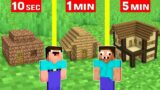 NOOB vs PRO: TINY HOUSE BUILD CHALLENGE Minecraft Like Maizen Mikey and JJ Hypercow