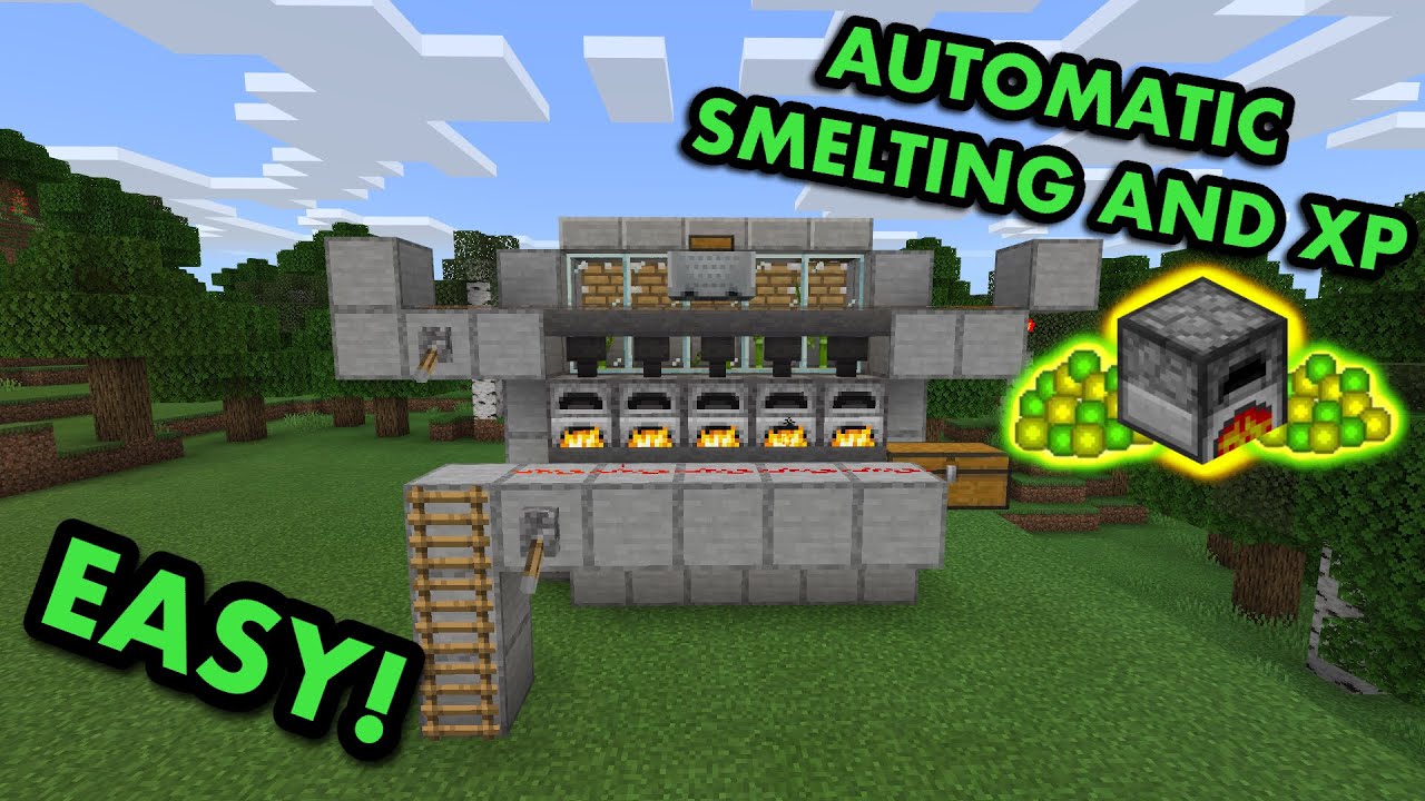 How To Make An Automatic Smelter In Minecraft SIMPLE 1.16 AUTOMATIC XP SUPER SMELTER TUTORIAL in Minecraft Bedrock