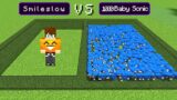 SmileSlow vs 1000 BABY SONIC w Minecraft!