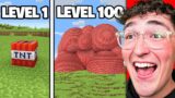 Testing Minecraft TNT from Level 1 to 100