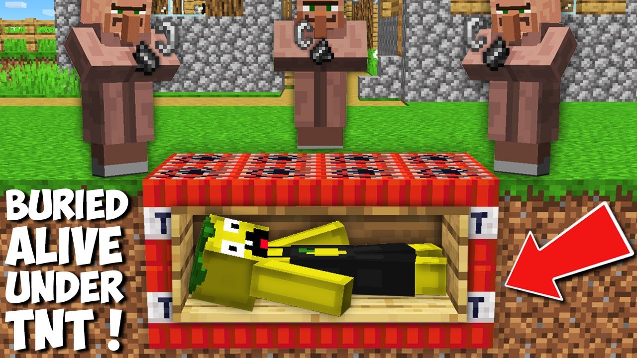 Why did THESE VILLAGERS BURIED ME ALIVE UNDER TNT in Minecraft ? HOW TO
