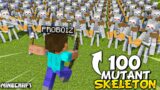 100 Mutant Skeleton VS Me in Minecraft