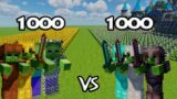 1000 Zombies Vs 1000 Zombies | Minecraft