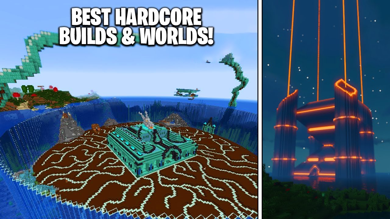 5 Best Hardcore Minecraft Worlds And Builds Best Mega Bases Minecraft Videos 