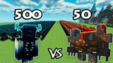 500 Warden Vs 50 Netherite Monstrosity | Minecraft