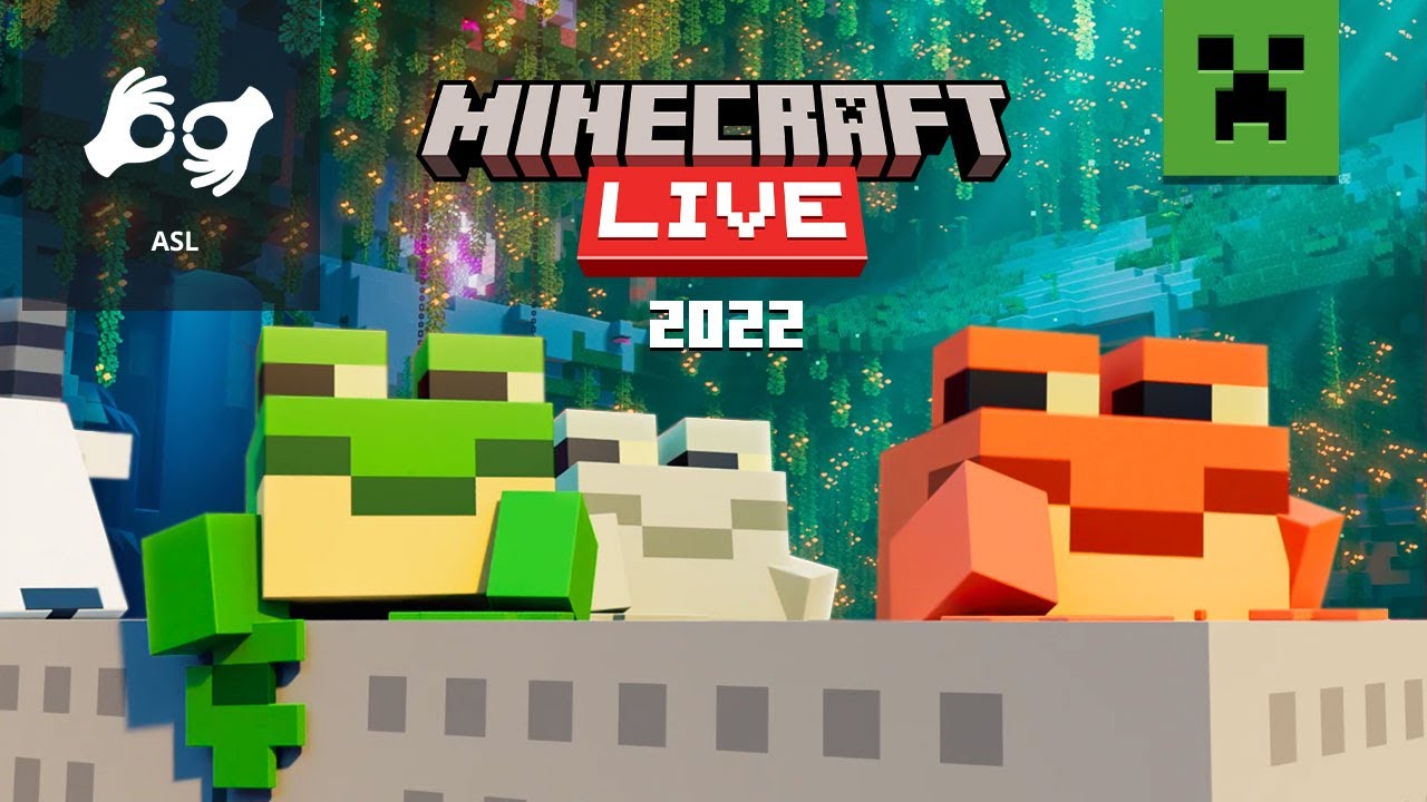 [AMERICAN SIGN LANGUAGE] Minecraft Live 2022 Minecraft videos
