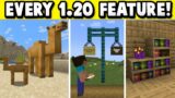 EVERY MINECRAFT 1.20 FEATURE! (Camels, Bamboo Rafts, Hanging Signs & Chiseled Bookshelf)