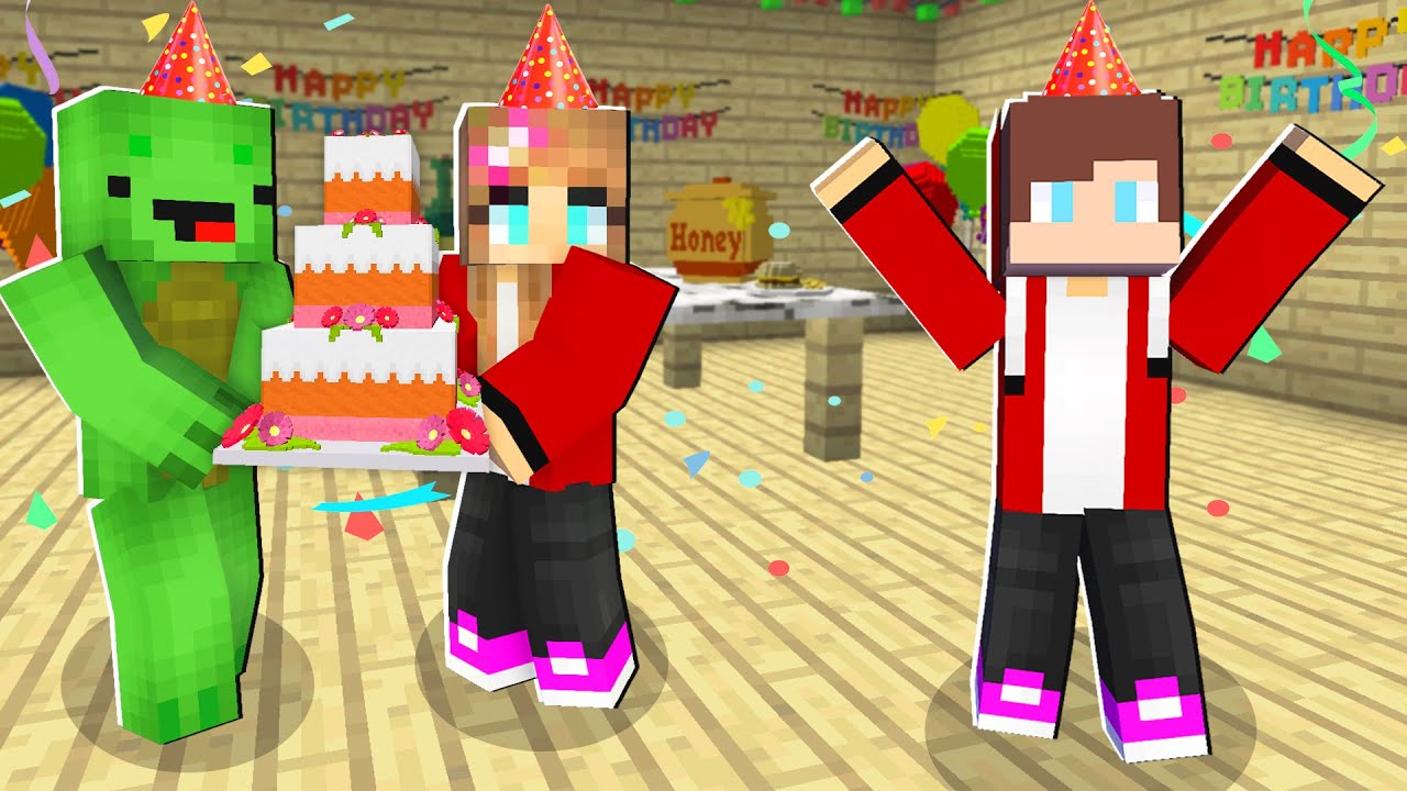 Happy birthday Maizen - Funny Story in Minecraft (JJ and Mikey ...