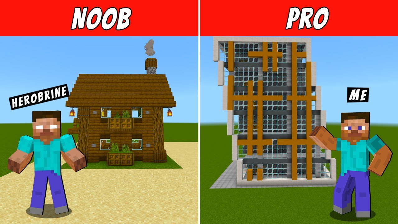 Herobrine Cheated In Build Battle Pro Vs Noob In Minecraft Minecraft Videos 