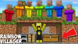 How do I SURVIVE AGAINST THE EVIL RAINBOW VILLAGERS in Minecraft ? NEW SECRET VILLAGERS !