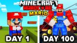 I Survived 100 DAYS as MARIO in HARDCORE Minecraft!
