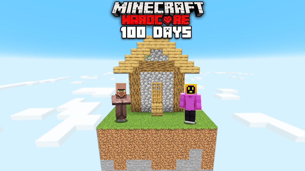 I Survived 100 Days On Only A Village In Minecraft Hardcore [Full Movie ...