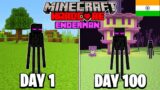 I Survived 100 Days as an Enderman in Minecraft Hardcore (HINDI)