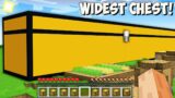 I found WIDEST CHEST in Minecraft! LONGEST GIANT CHEST!