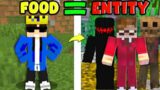 Minecraft, But If I Eat Food I Convert To Scary Entity || Minecraft Entity