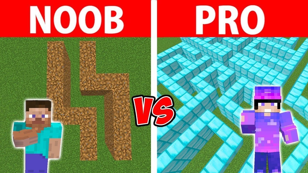 Minecraft NOOB vs Hacker GIANT MAZE BUILD CHALLENGE Minecraft videos