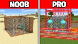 Minecraft NOOB vs PRO Safest Prison Build Challenge