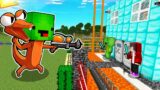 ORANGE RAINBOW FRIEND Mikey vs Security House – Minecraft gameplay by Mikey and JJ (Maizen Parody)