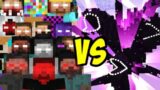 all Herobrine creepypasta mobs vs Wither Storm 7 STAGE in minecraft