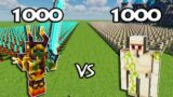 1000 Ignitium Armor Zombies Vs 1000 Iron Golems Minecraft