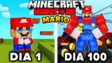 Eu Sobrevivi 100 DIAS como MARIO no Minecraft HARDCORE!