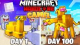 I Survived 100 DAYS as a CAMEL in HARDCORE Minecraft!