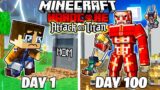 I Survived 100 DAYS in ATTACK on TITAN in HARDCORE Minecraft!