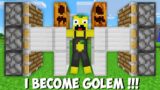I found a NEW WAY TO BECOME A GOLEM in Minecraft ! SUPER SECRET GOLEM !