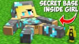 I found the MOST SECRET BASE INSIDE THE DIAMOND GIRL in Minecraft ! NEW SECRET DIAMOND DOOR !