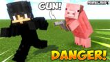 Minecraft But MOBS have OP GUNS!