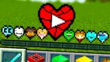 Minecraft, But There are Youtuber Hearts || Minecraft Mods || Minecraft gameplay