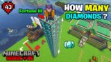 Mining Diamonds With Fortune 3 | Minecraft Hardcore | In Telugu | #43 | THE COSMIC BOY