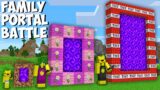My family BUILD NEW PORTALS in Minecraft ! WHICH SECRET PORTAL IS BETTER ?