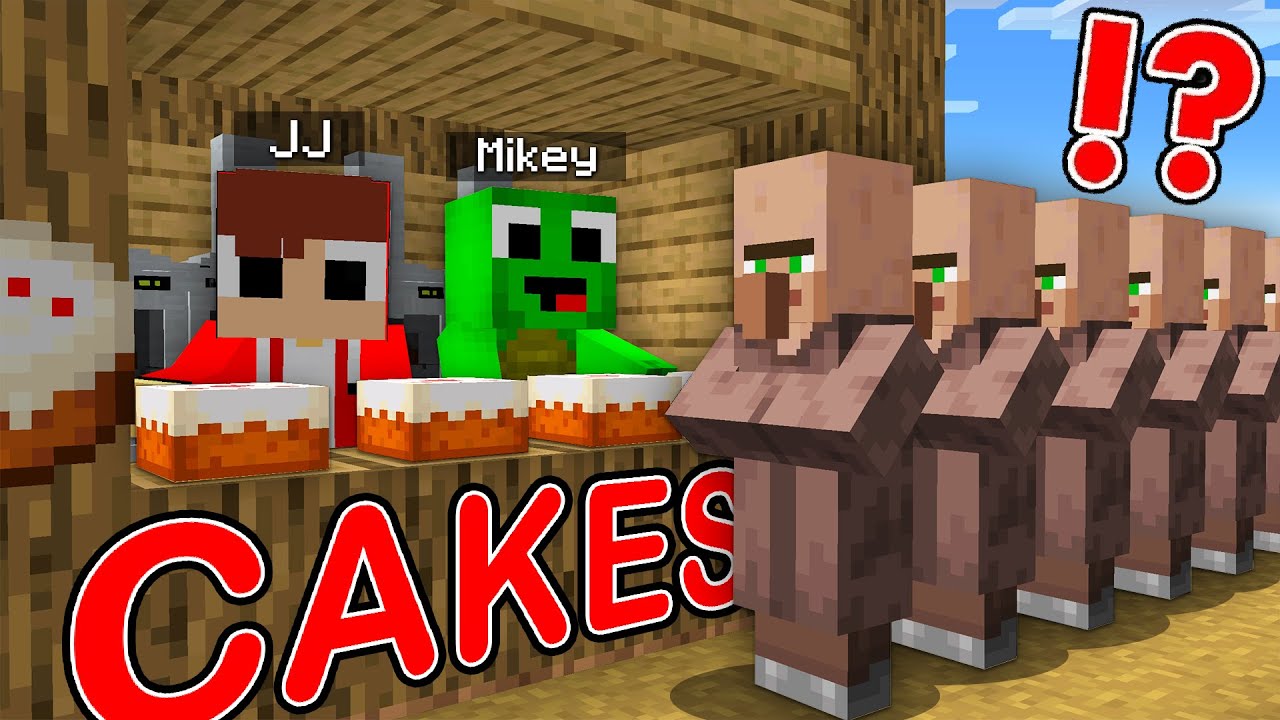 Opening A Cake Store In Minecraft Baby JJ and Mikey challenge (Maizen ...